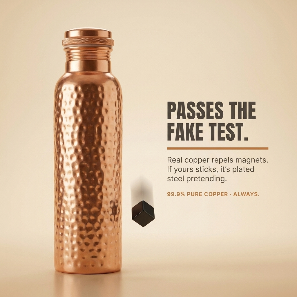 Ayurvedic Hand-Hammered Pure Copper Bottle