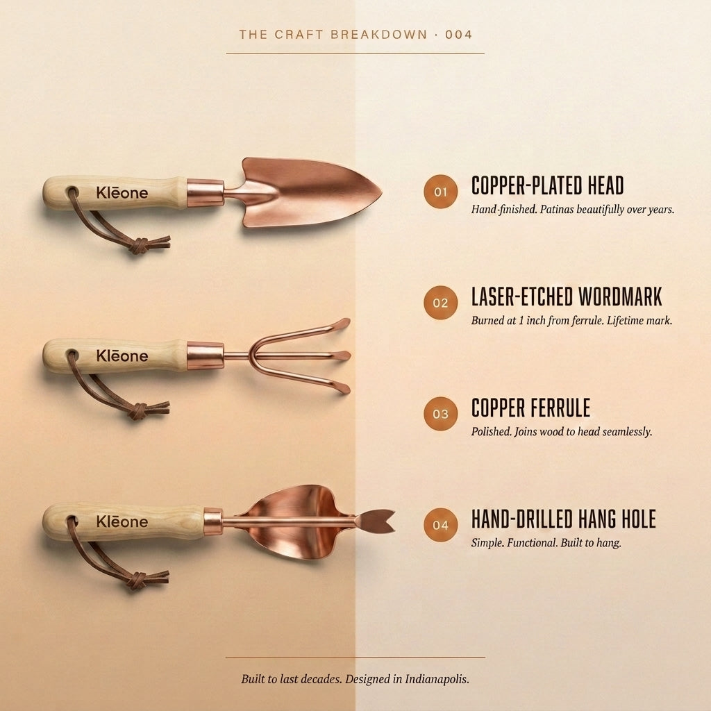 Copper Trio Garden Tool Set