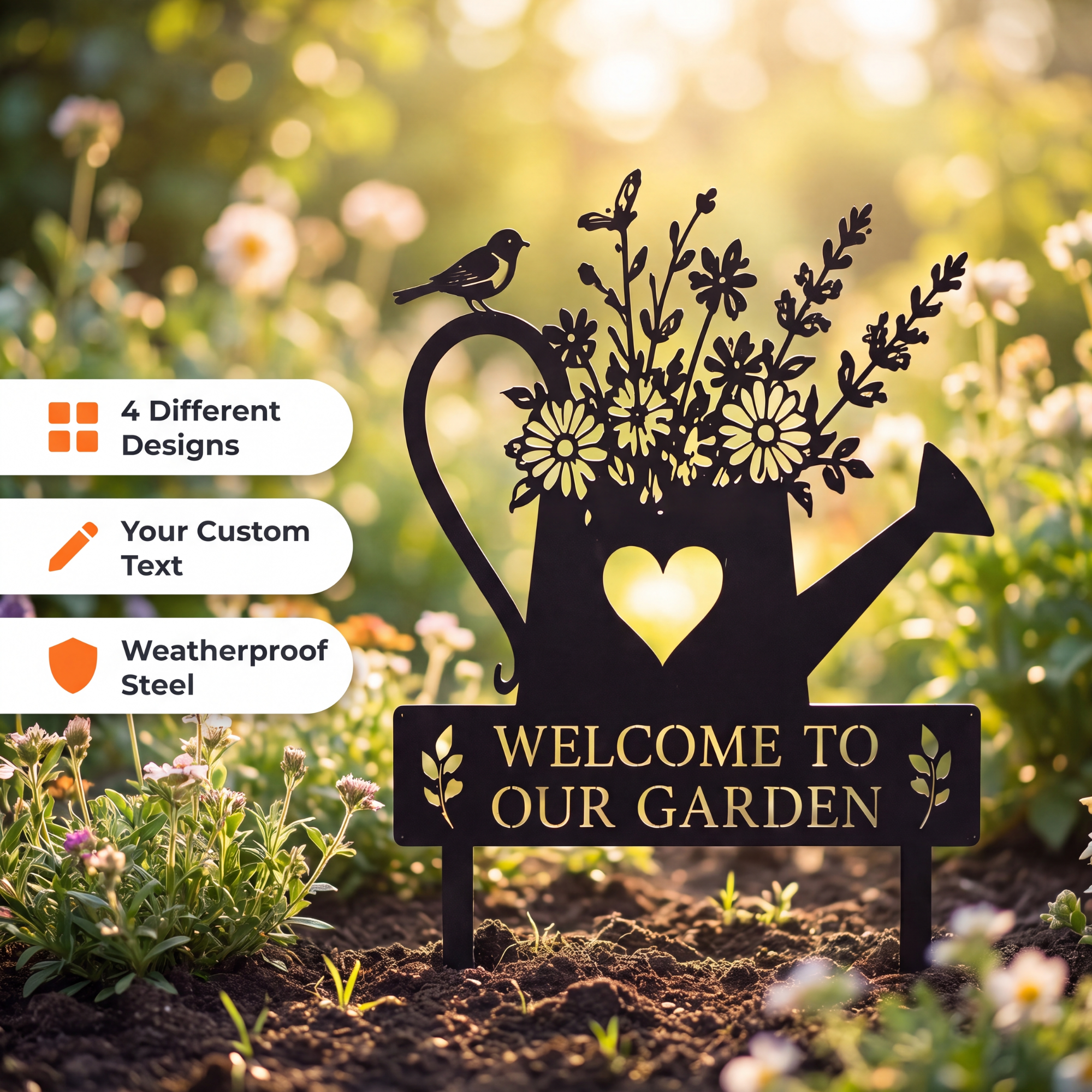 Custom Metal Garden Sign
