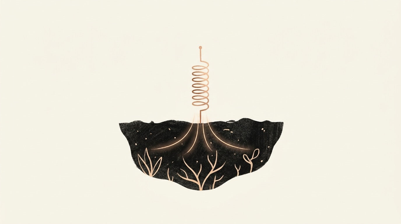 How the charge reaches the roots