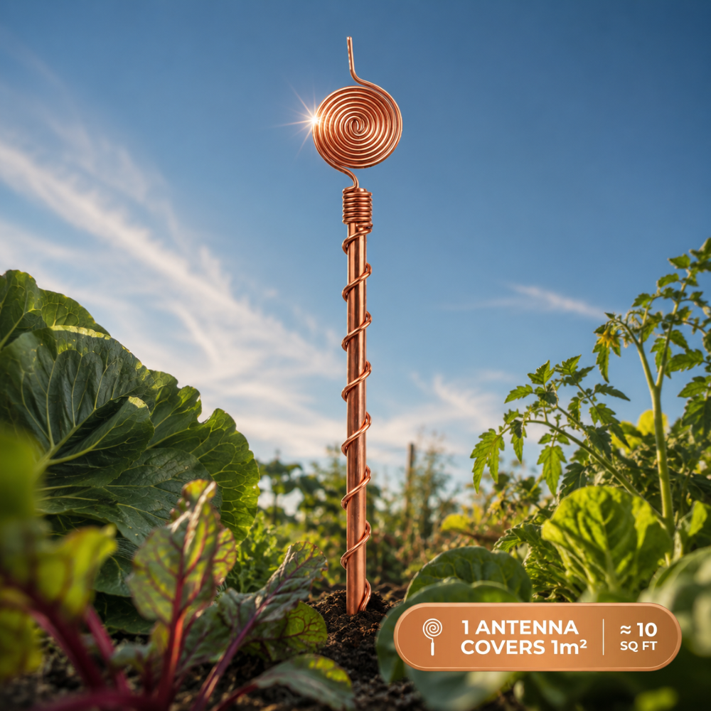 Klēone hand-wound copper electroculture antennas